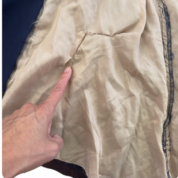 Sherri Hill FLAWED Maxi Evening Gown Full Floor Length, Midnight Blue, Size 0 - Picture 11 of 16